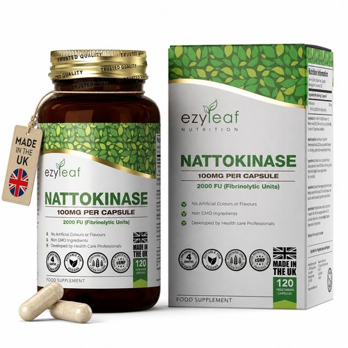 Nattokinase 120 capsules 2000 - nattokinase,